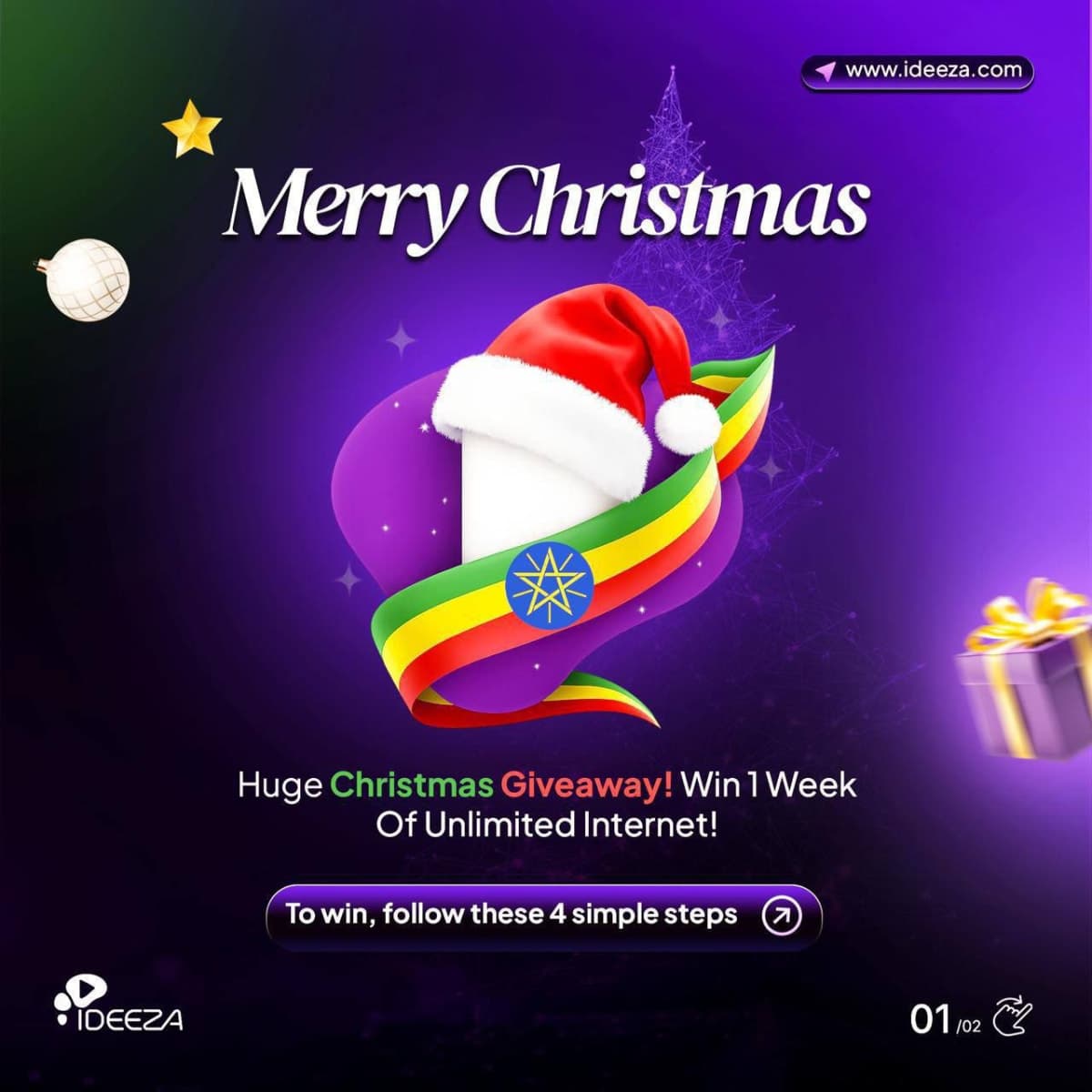 Ideeza Ethiopia Christmas Giveaway - Win Unlimited Internet