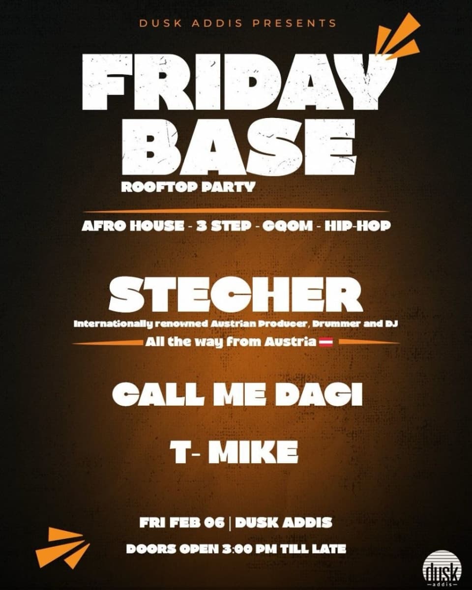 Friday Base Rooftop Party at Dusk Addis