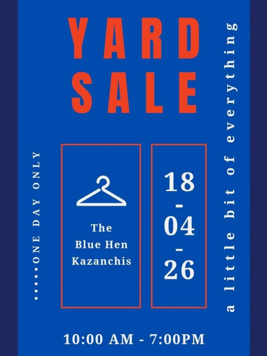 Yard Sale at The Blue Hen