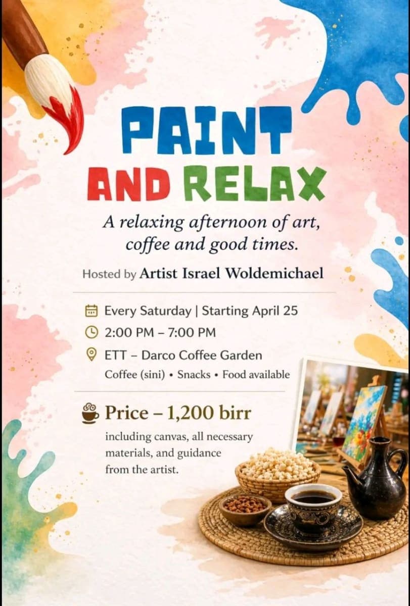 Paint and Relax - Weekly Painting Event with Israel Woldemichael