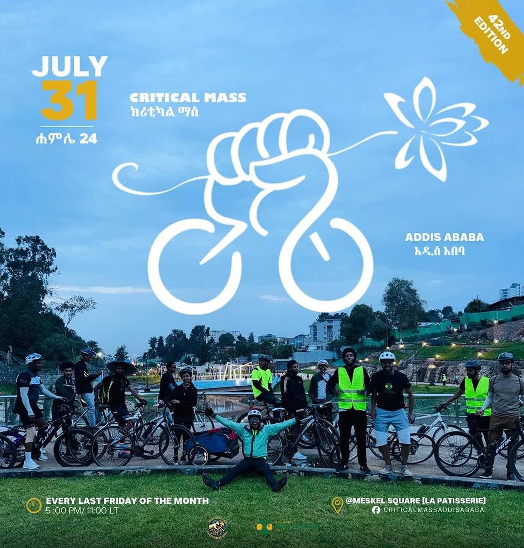 Critical Mass Addis Ababa 42nd Edition Cycling Event